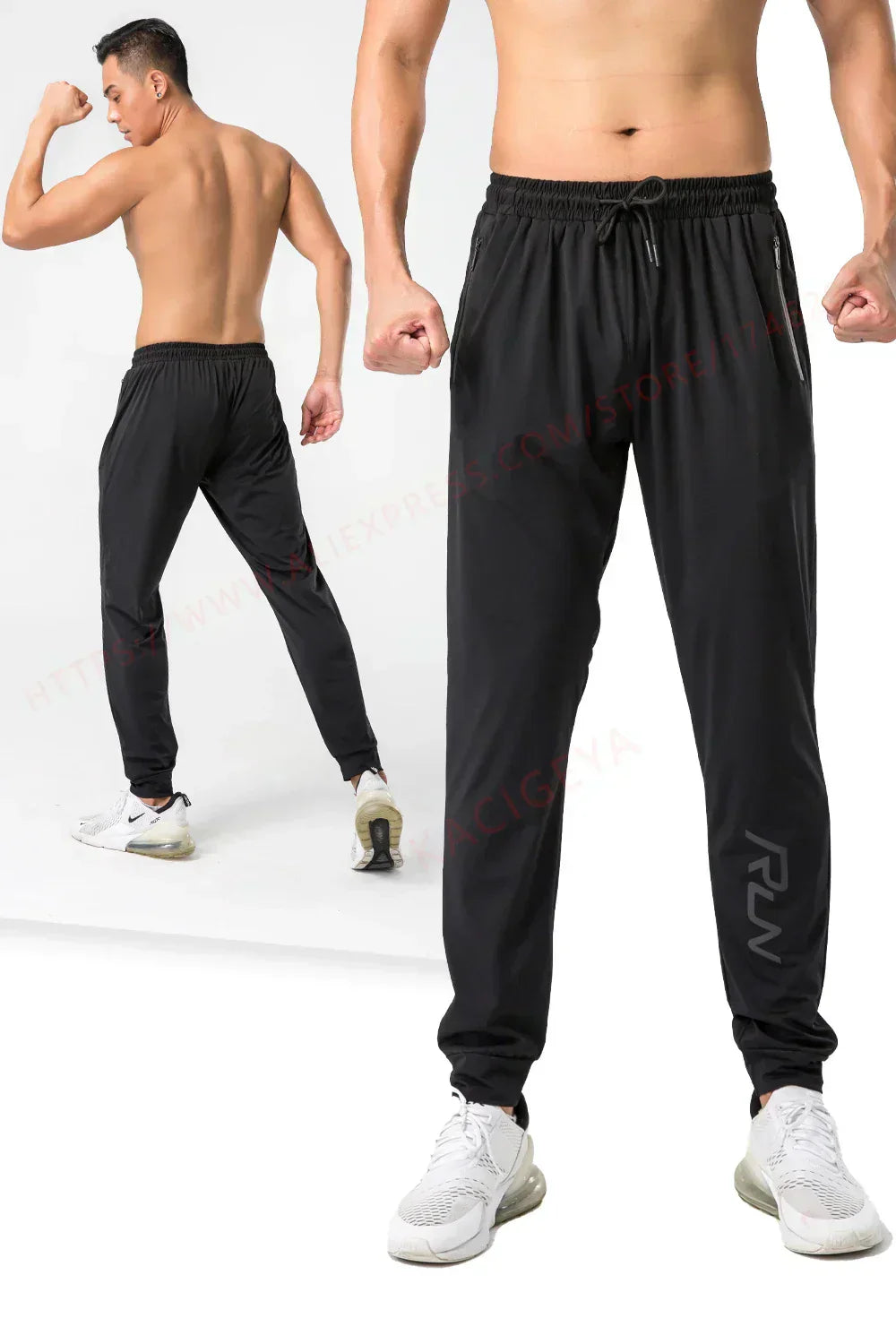 Gym Sweatpants Man Thin Fitness Trousers Slim Fit Quick Dry Running Long Pants Elastic Men Workout Pant