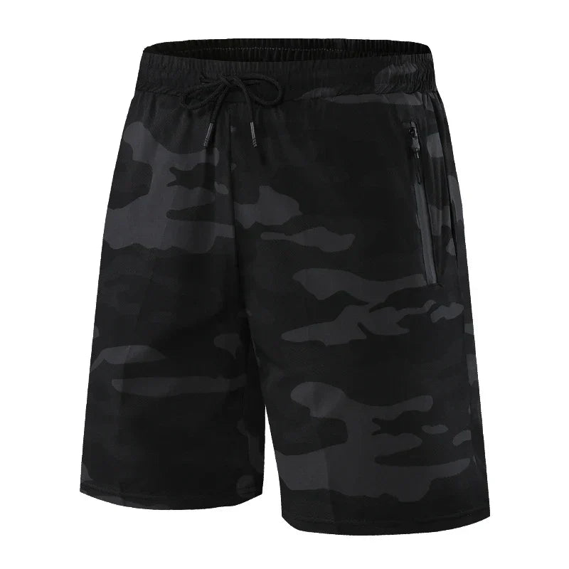 Men Gym Shorts 2021 New Camouflage Quick Dry Marathon Shorts Loose Fitness Casual Training Short Pant Male Workout Running Short