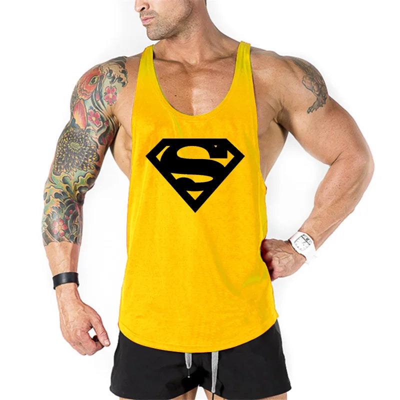 Men's Brand Bodybuilding  Fitness Gym Mens Tank Tops Shirt Clothing Muscle Sleeveless Singlets Fashion Workout Sports Vest