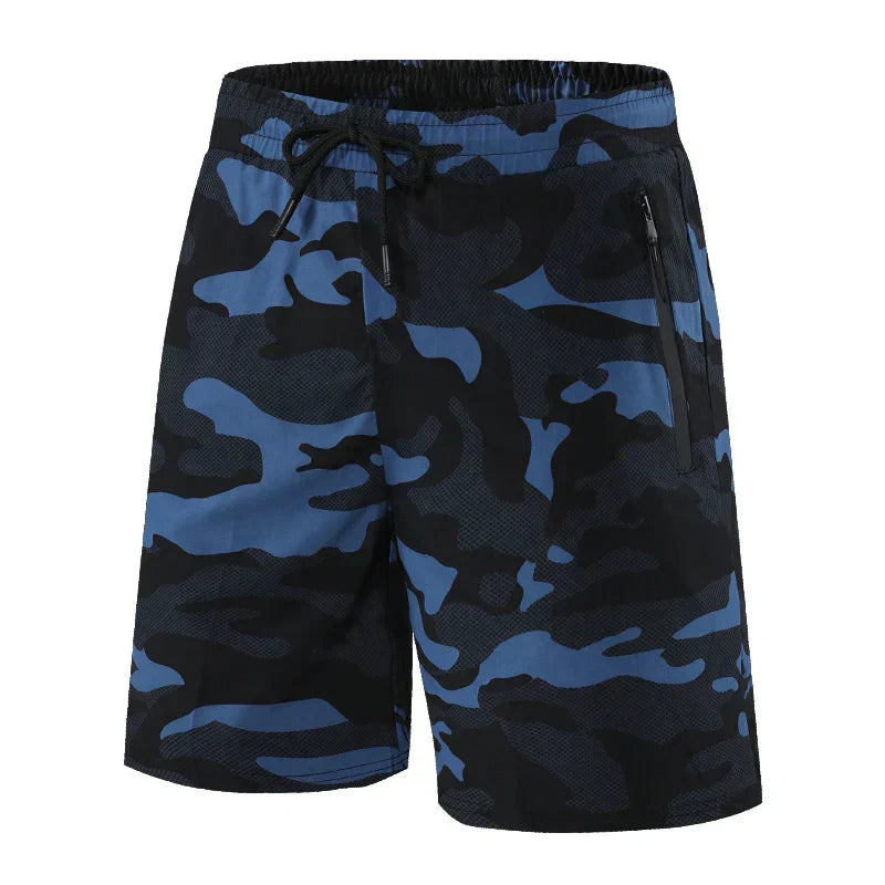 Men Gym Shorts 2021 New Camouflage Quick Dry Marathon Shorts Loose Fitness Casual Training Short Pant Male Workout Running Short