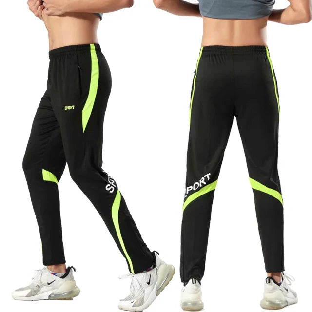 Jogging Trousers Gym Fitness Soccer Pants Slim Zipper Football Sweatpants