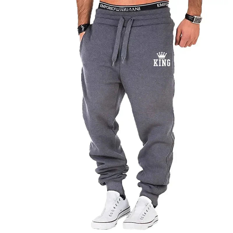 Men's casual sports pants  elastic pants  gray  fashionable  gym  running and training  2024