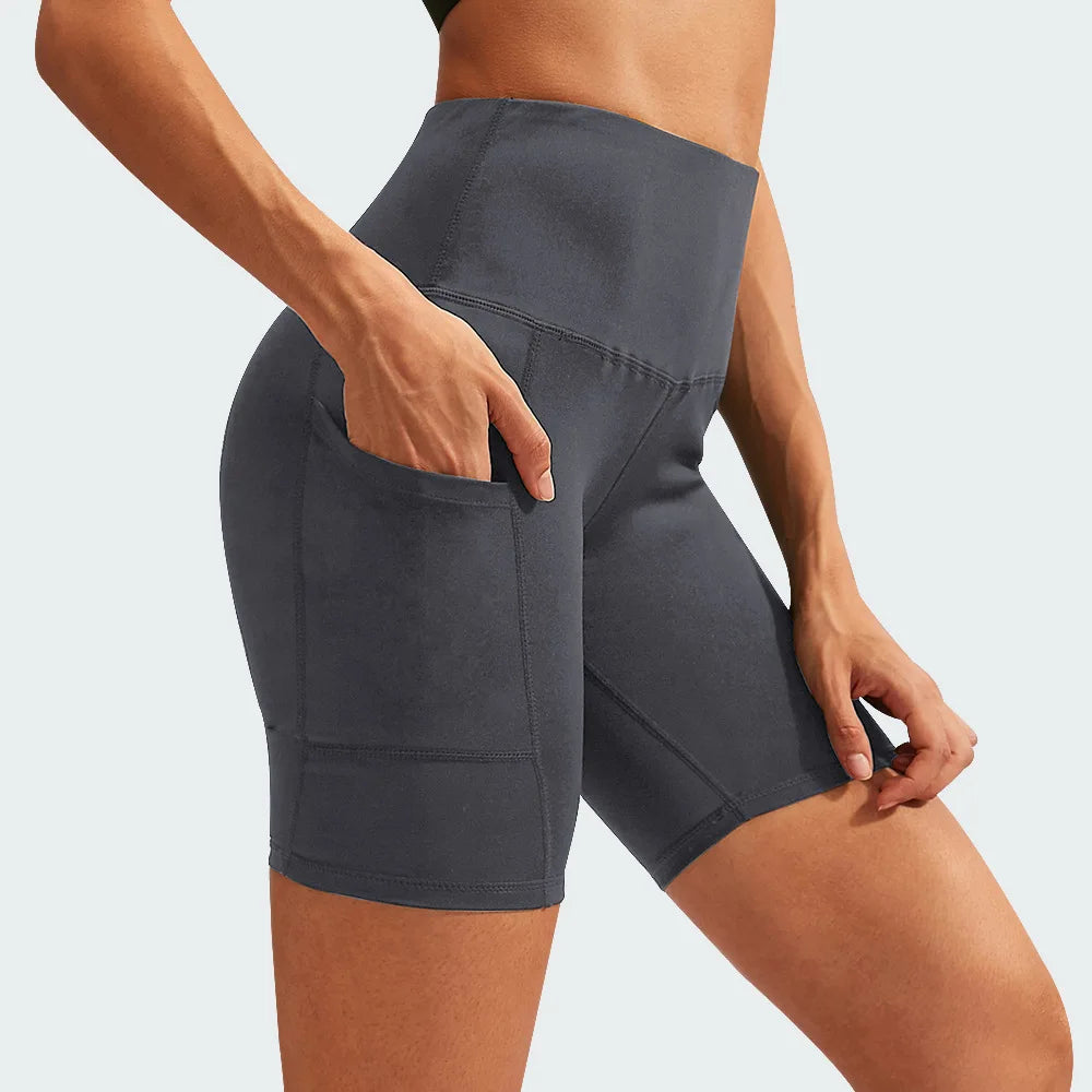 Women Yoga Shorts High Waist Workout Gym Shorts Fitness Yoga Lift Butt Fitness yoga leggings Running Cycling Short Pants