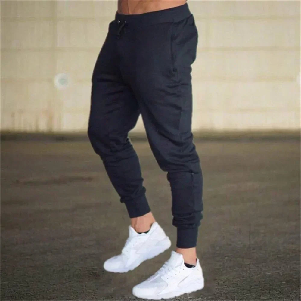 2022 Fashion Men Gyms Pure color Pants Joggers Fitness Casual Long Pants Men Workout Skinny Sweatpants Jogger Tracksuit Trousers