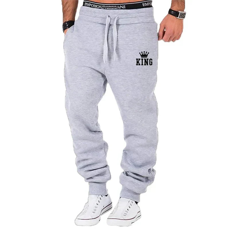 Men's casual sports pants  elastic pants  gray  fashionable  gym  running and training  2024
