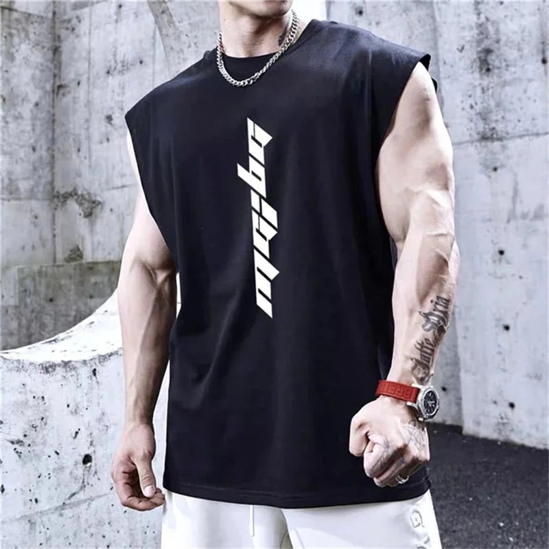 NEW Bodybuilding Sports Tank Tops Men Gyms Fitness Workout Sleeveless Shirt Male Summer Loose Undershirt Running men Vest tops