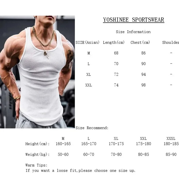 New Men's Vest, Gym Vest, Training, Fitness, Bodybuilding, Breathable Tops, M-3XL Men Bodybuilding Tank Top Gym Clothing Sport