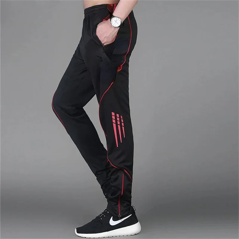 New Running Pants Men Sports Football Training Pants Football Pockets Zipper Women Gym Fitness Jogging Pants Legging Pants