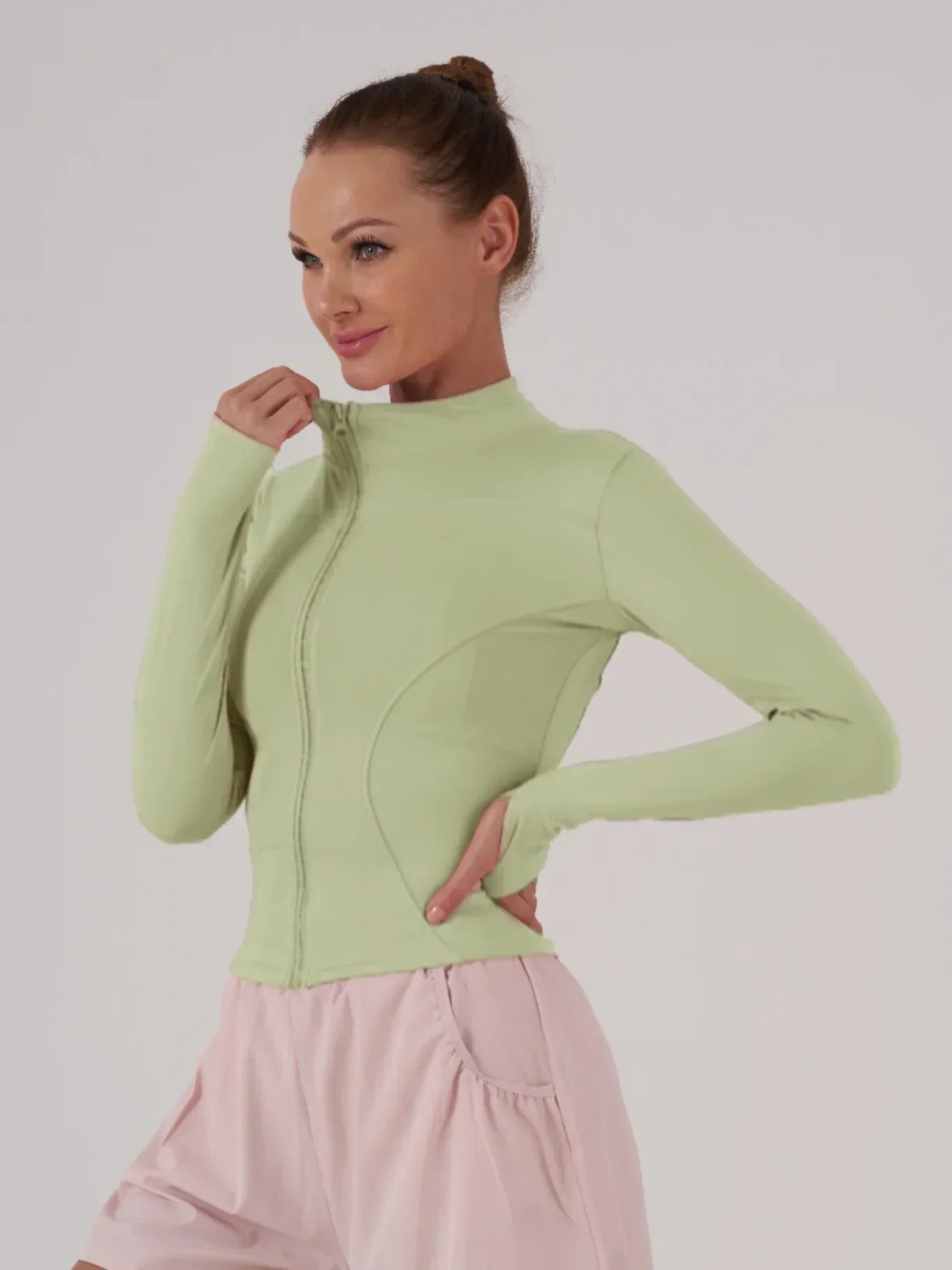 Fitfemme Sports Jacket Women Zip Fitness Yoga Shirt Winter Warm Gym Top Activewear Running Coats Workout Clothes For Cycling