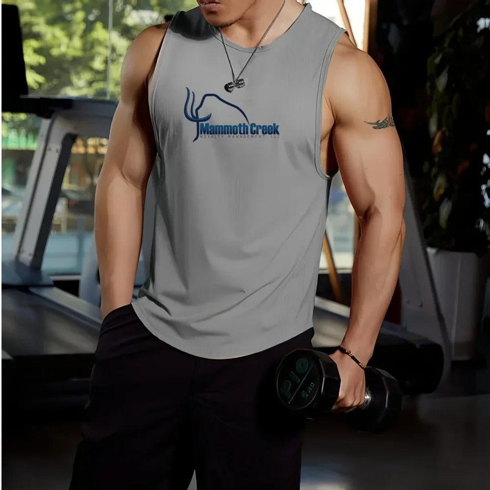 Men's Summer Gym Sleeveless T-Shirt Sports Workout Gear Quick Dry Bodybuilding Loose Fit Tank Top Fashionable Basketball Vest