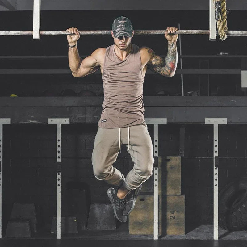 Men's Lightweight Gym Jogger Pants Breathable Hiking Jogging Runing Stretch Exercise Workout Sweatpants with Zipper Pocket Pants