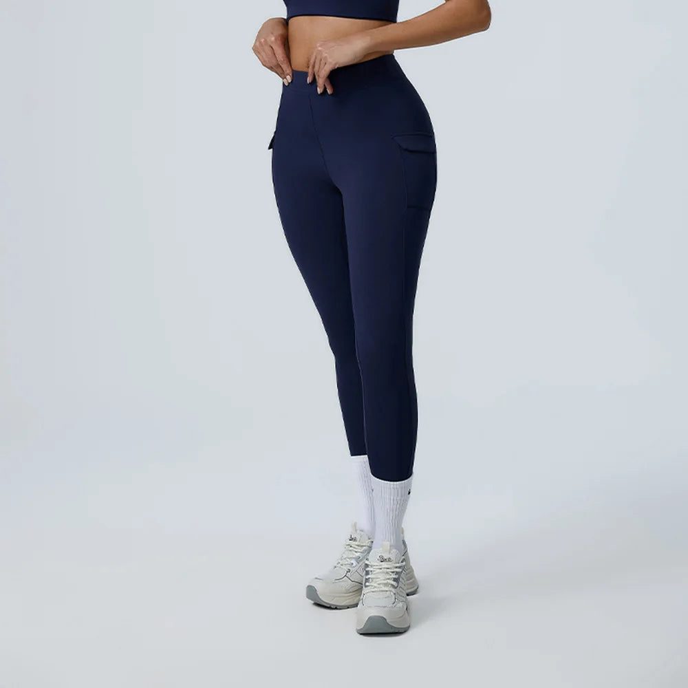 Sports Leggings For Women High Waist impact Leggings Workout Fitness Tights Athletic Wear Yoga Pants With Pocket Gym Clothing