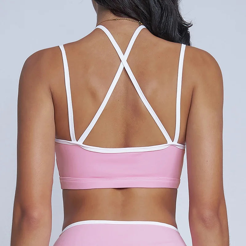 Women Sports Bra High Strength Push Up Top Fitness Underwear Yoga Bras Sport Tops for Women Breathable Running Vest Gym Wear