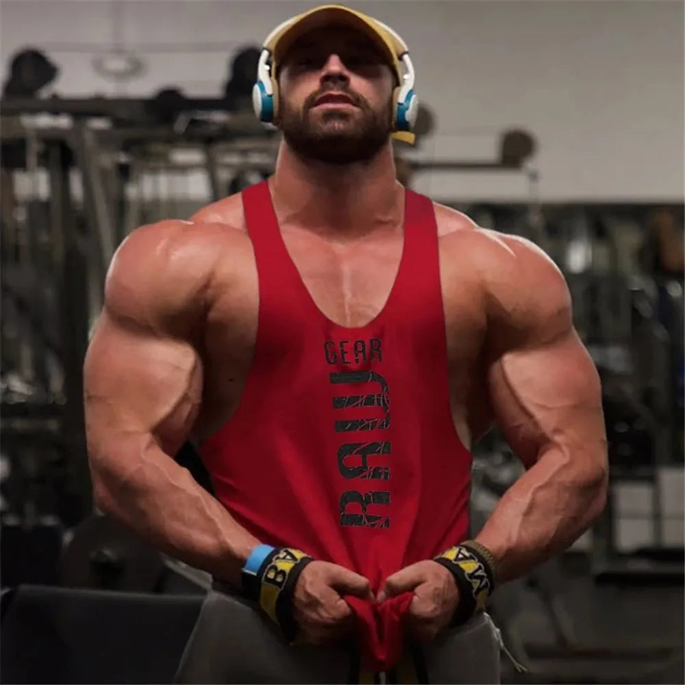 2025 new mens cotton tank tops shirt gym fitness vest sleeveless male casual bodybuilding sports man Workout clothes clothing