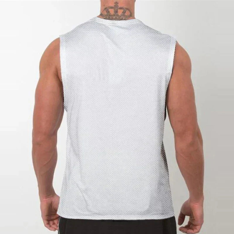 Mens Gym Tank Tops Animal Print Mesh Bodybuilding Clothing Fitness Sleeveless Shirt Quick Dry Basketball Jerseys Sports Vest