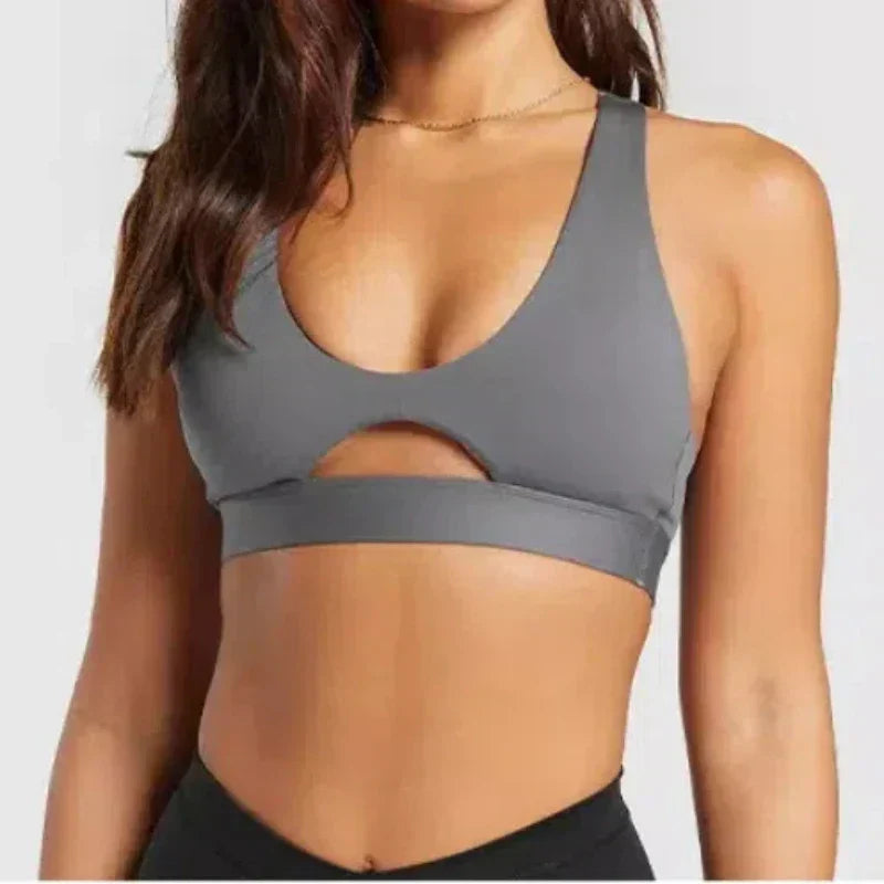 Women Sports Bra High Support Yoga Brassiere Padded Push Up Running Tank Top Workout Underwear