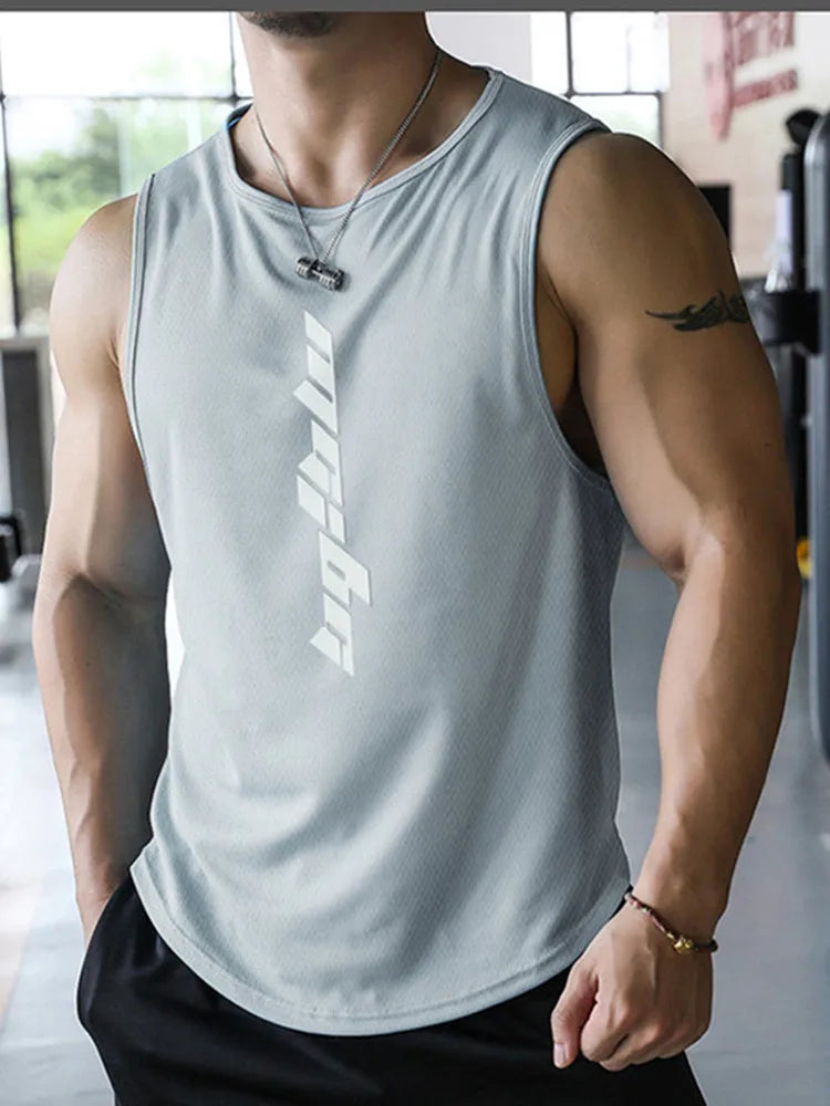 2025 NEW Fitness Sports Tank Tops Men Gyms Workout Sleeveles Shirt Male Summer Loose Undershirt basketball Running men Ves