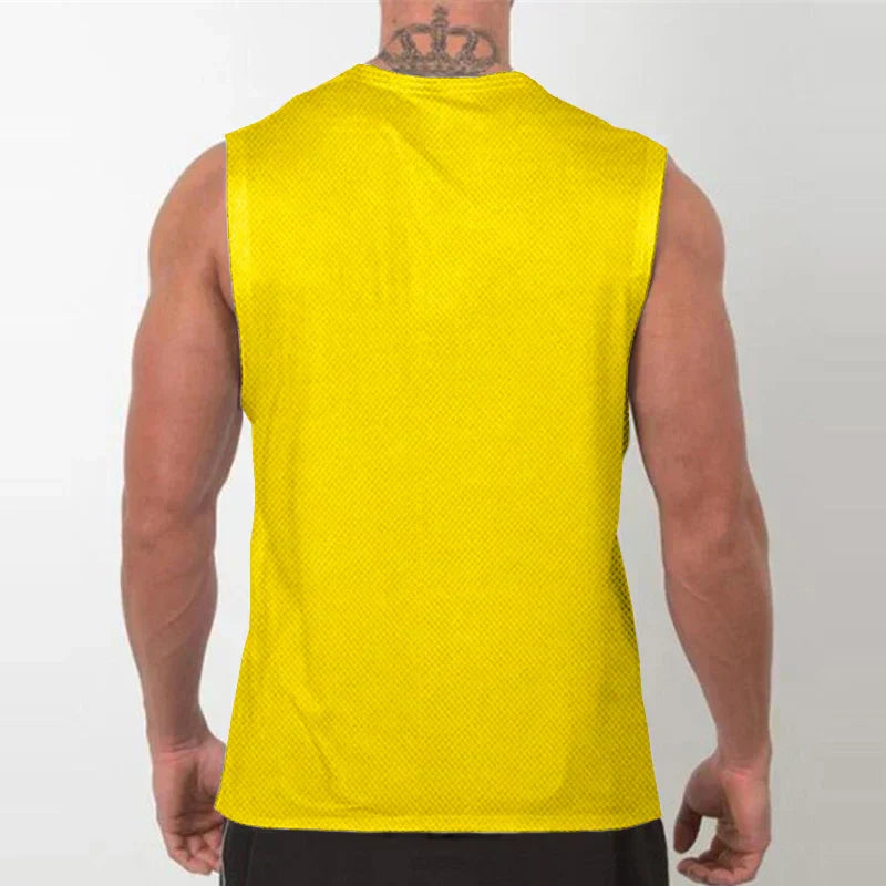Mens Gym Tank Tops Animal Print Mesh Bodybuilding Clothing Fitness Sleeveless Shirt Quick Dry Basketball Jerseys Sports Vest