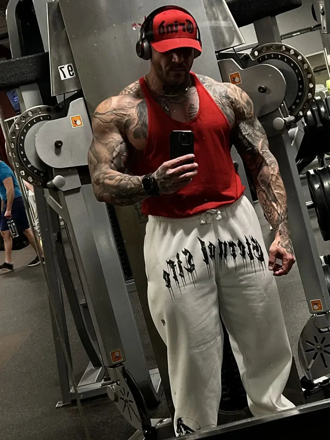 2024 European and American Men's New Year Wear Sports Pants Casual Sports Training Pants Men's Gym Pants