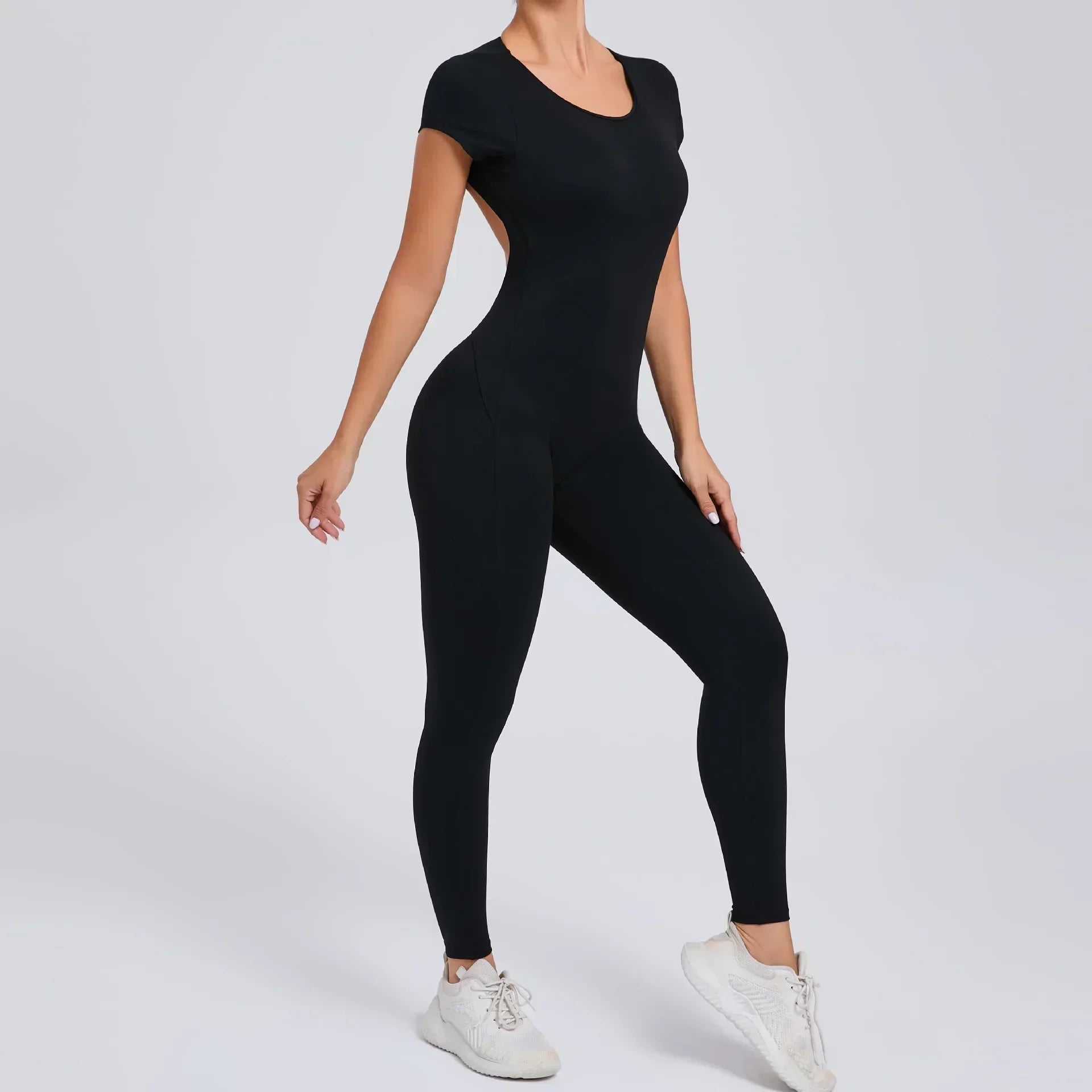 Women's Yoga Jumpsuit Fitness Sport Set Overalls Gym Clothing Wear Pilates Workout Clothes Women Short Sleeves Outfit Activewear