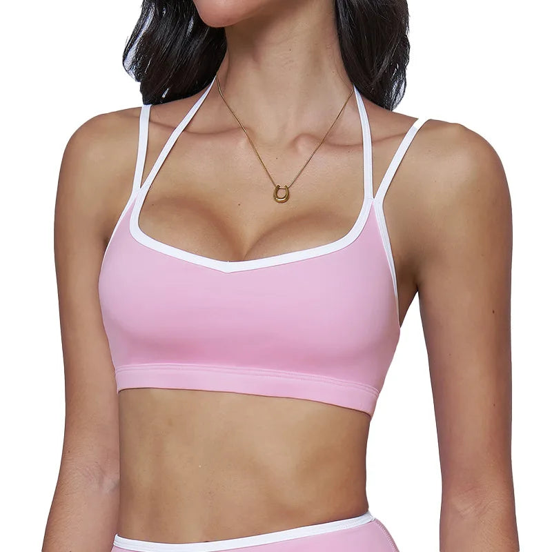 Women Sports Bra High Strength Push Up Top Fitness Underwear Yoga Bras Sport Tops for Women Breathable Running Vest Gym Wear
